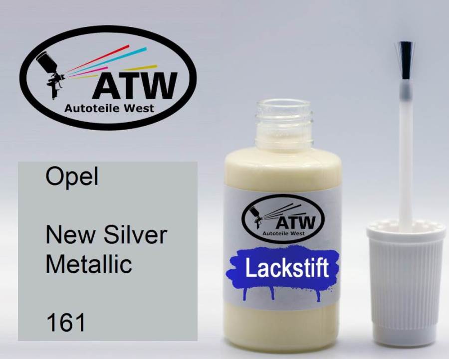 Opel, New Silver Metallic, 161: 20ml Lackstift, von ATW Autoteile West.